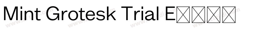 Mint Grotesk Trial E字体转换